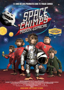 Cartel de Space chimps - Misión espacial