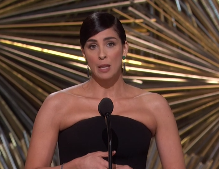 Sarah Silverman presentando a Sam Smith