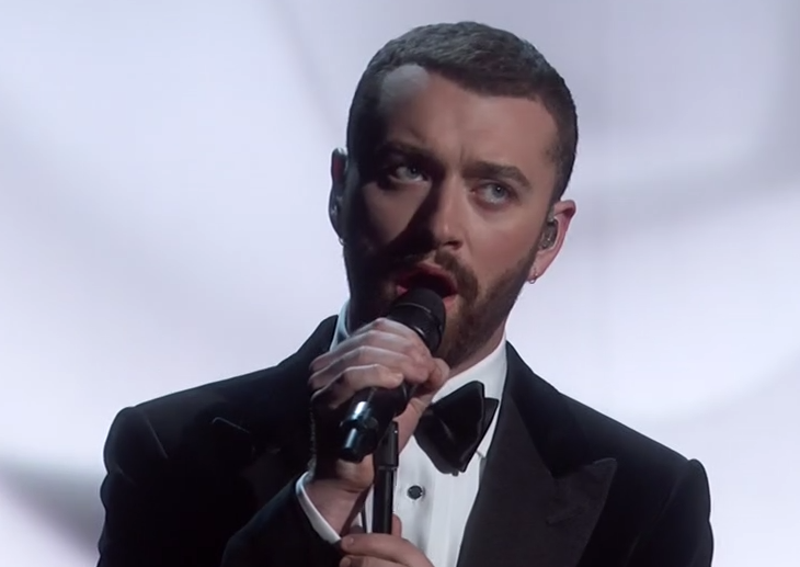 Sam Smith en la Gala de los Oscars 2016