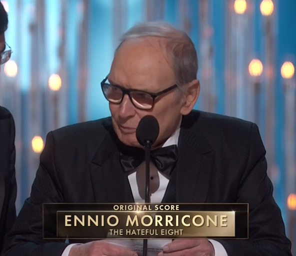 Ennio Morricone gana Mejor Banda Sonora por 'Los odiosos ocho'