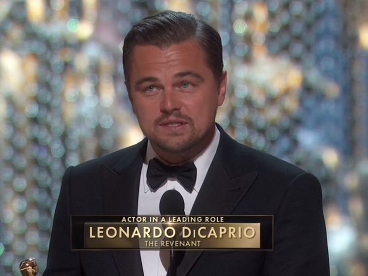 Leonardo DiCaprio gana el Oscar a Mejor Actor