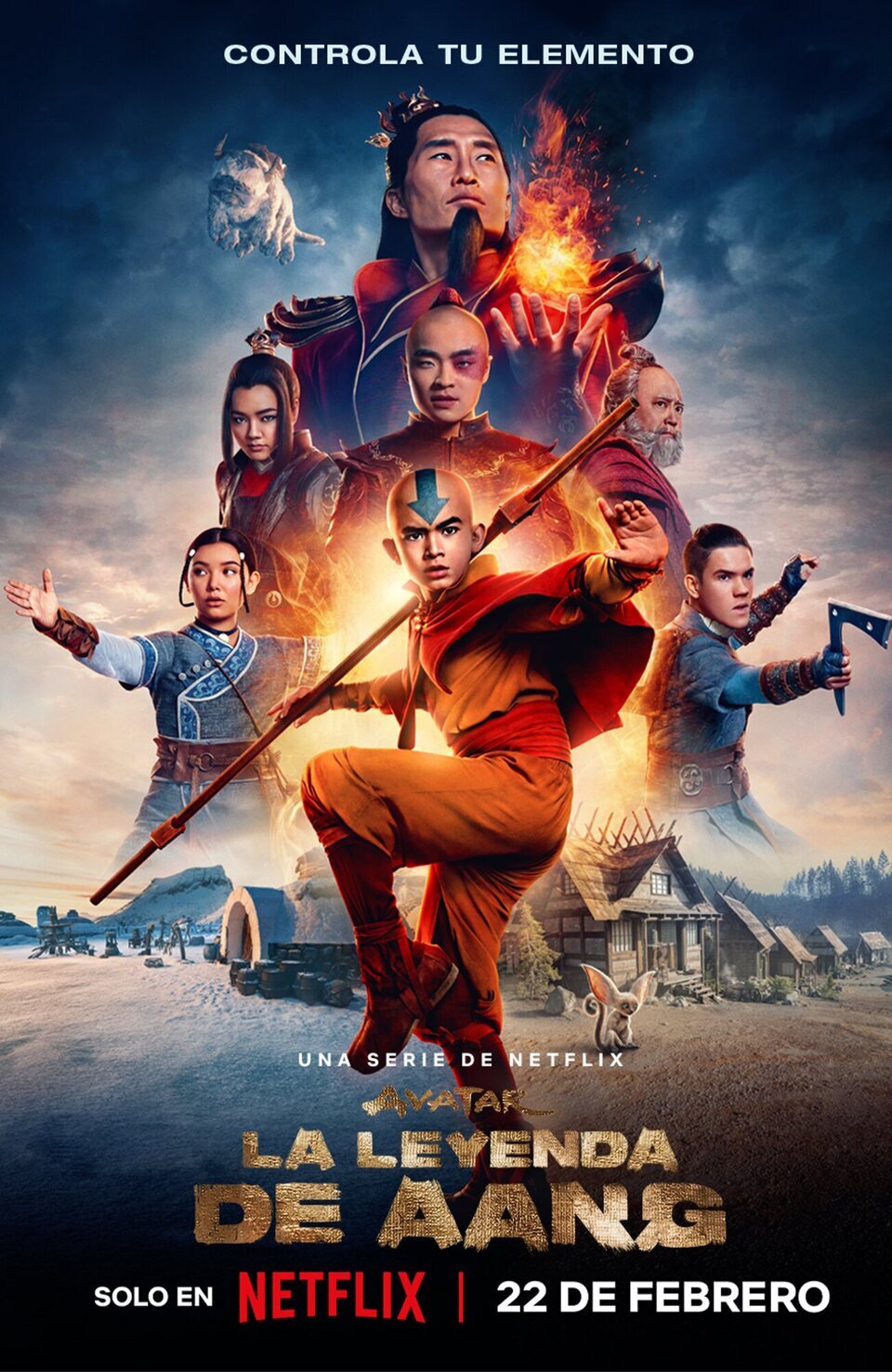 Cartel de Avatar: La leyenda de Aang - Póster España