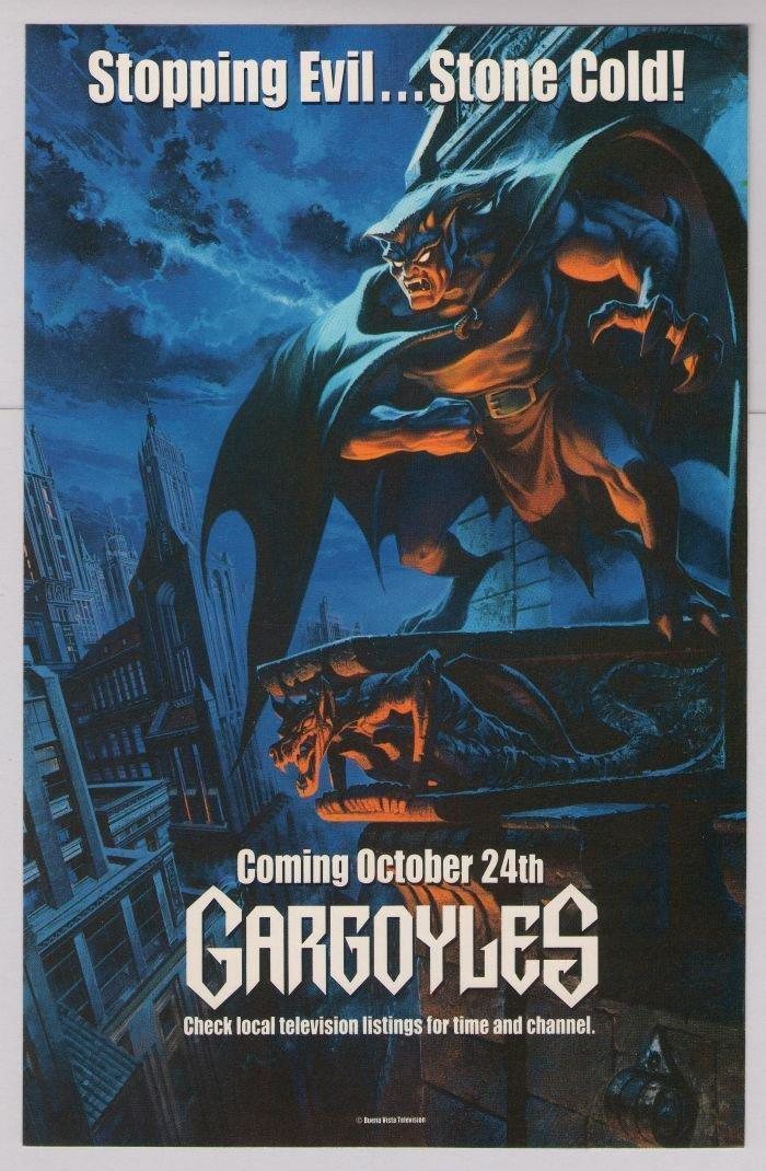 Cartel de Gargoyles, héroes mitológicos (Gárgolas) - Cartel