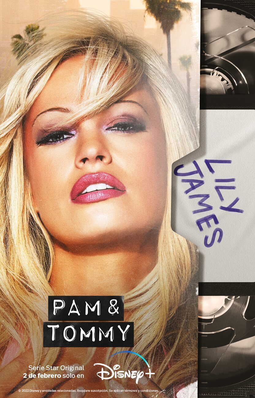Cartel de Pam & Tommy - Lily James - Pamela Anderson