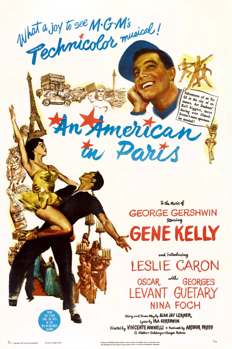 Cartel de Un americano en París - Estados Unidos