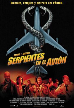 Cartel de Serpientes en el avión