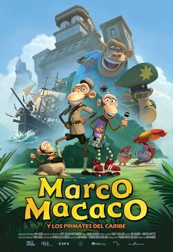 Cartel de Marco Macaco y los primates del Caribe