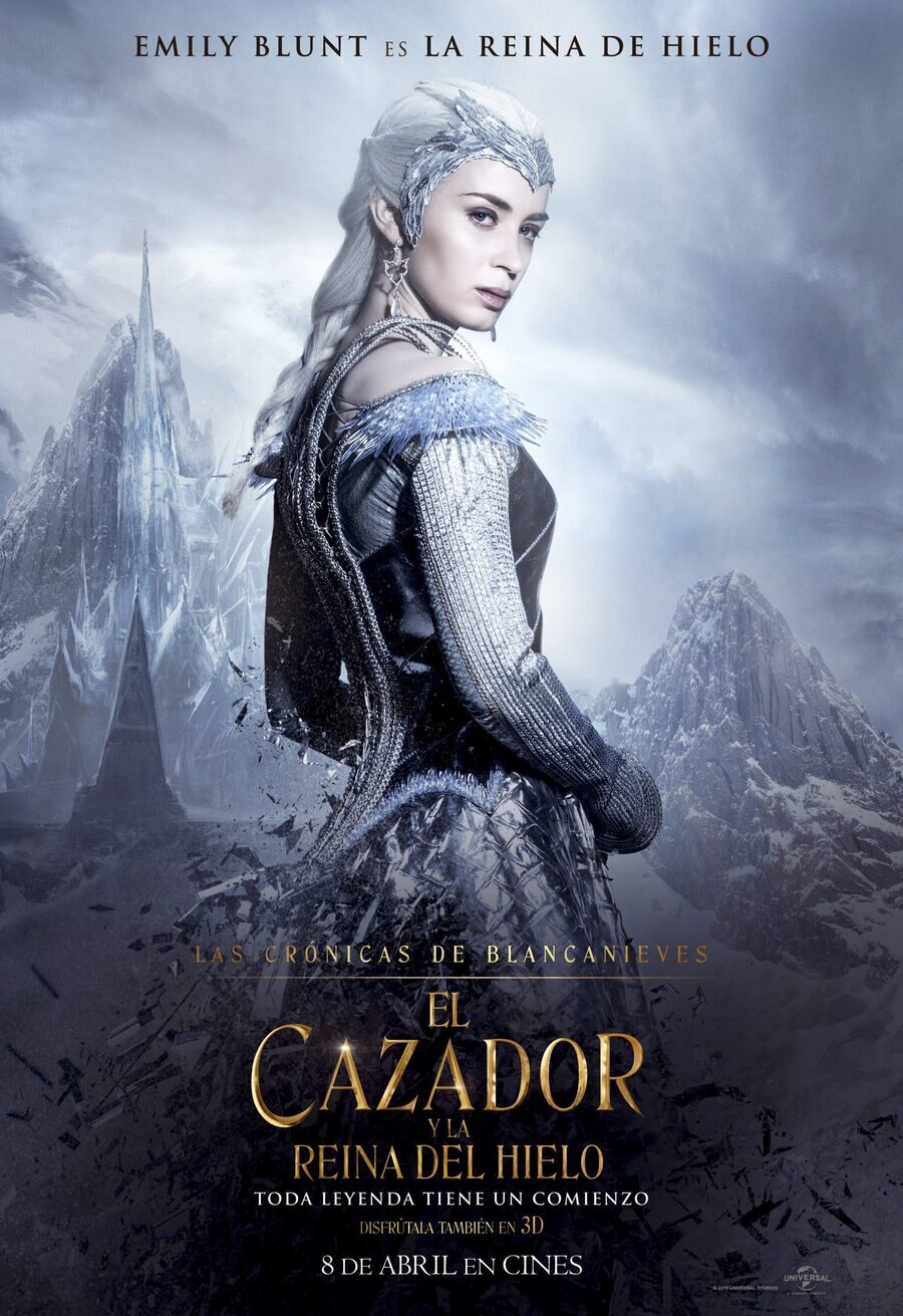 Cartel de Las crónicas de Blancanieves: El cazador y la reina del hielo - Póster España La reina de hielo