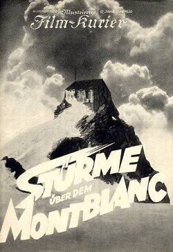 Cartel de Tormenta en el Mont Blanc