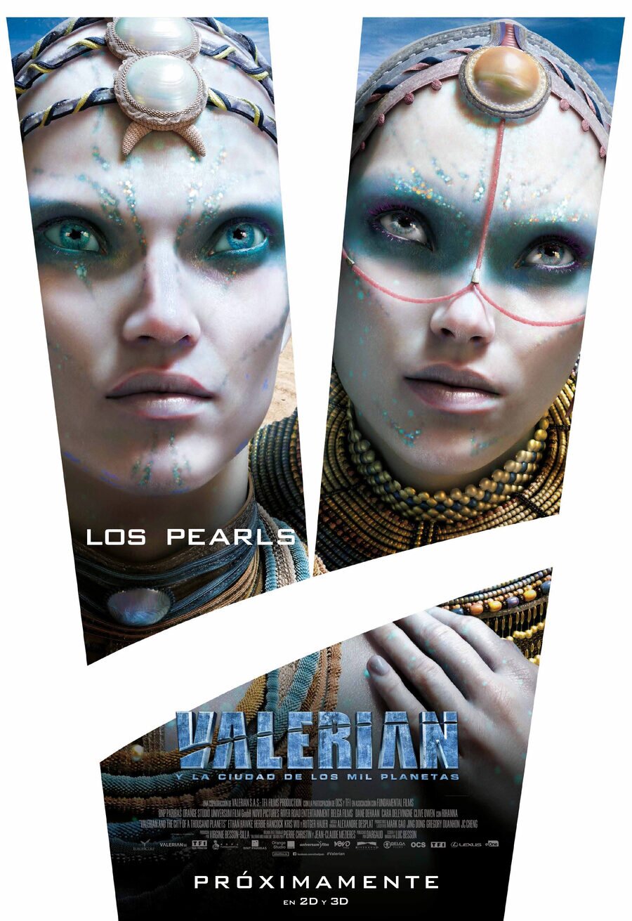 Cartel de Valerian y la ciudad de los mil planetas - Los Pearls