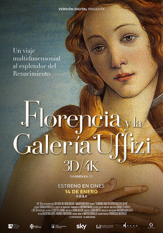 Cartel de Florencia y la galería Uffizi - España