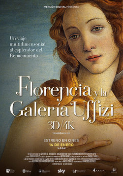 Cartel de Florencia y la galería Uffizi