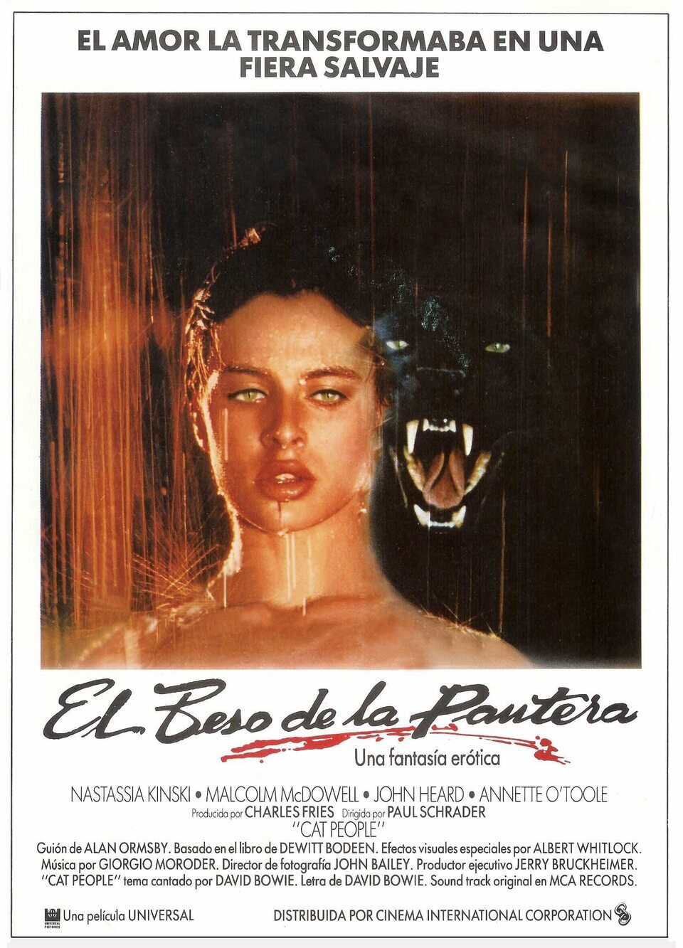 Cartel de El beso de la pantera - España
