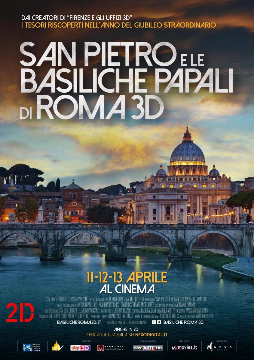 Cartel de San Pedro y las basílicas papales de Roma - Italia