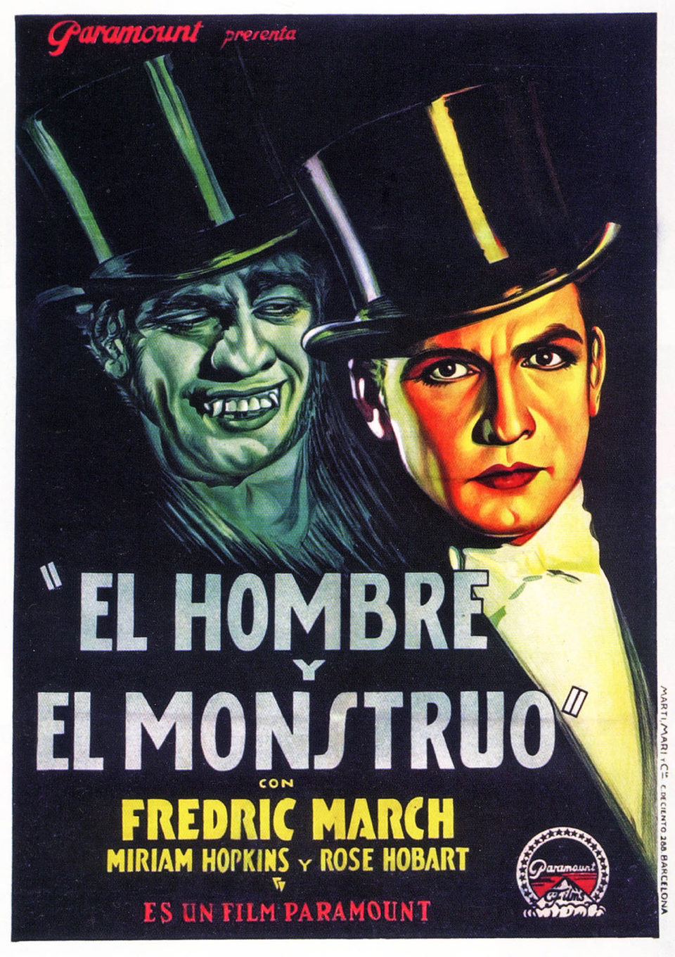 Cartel de El hombre y el monstruo - España