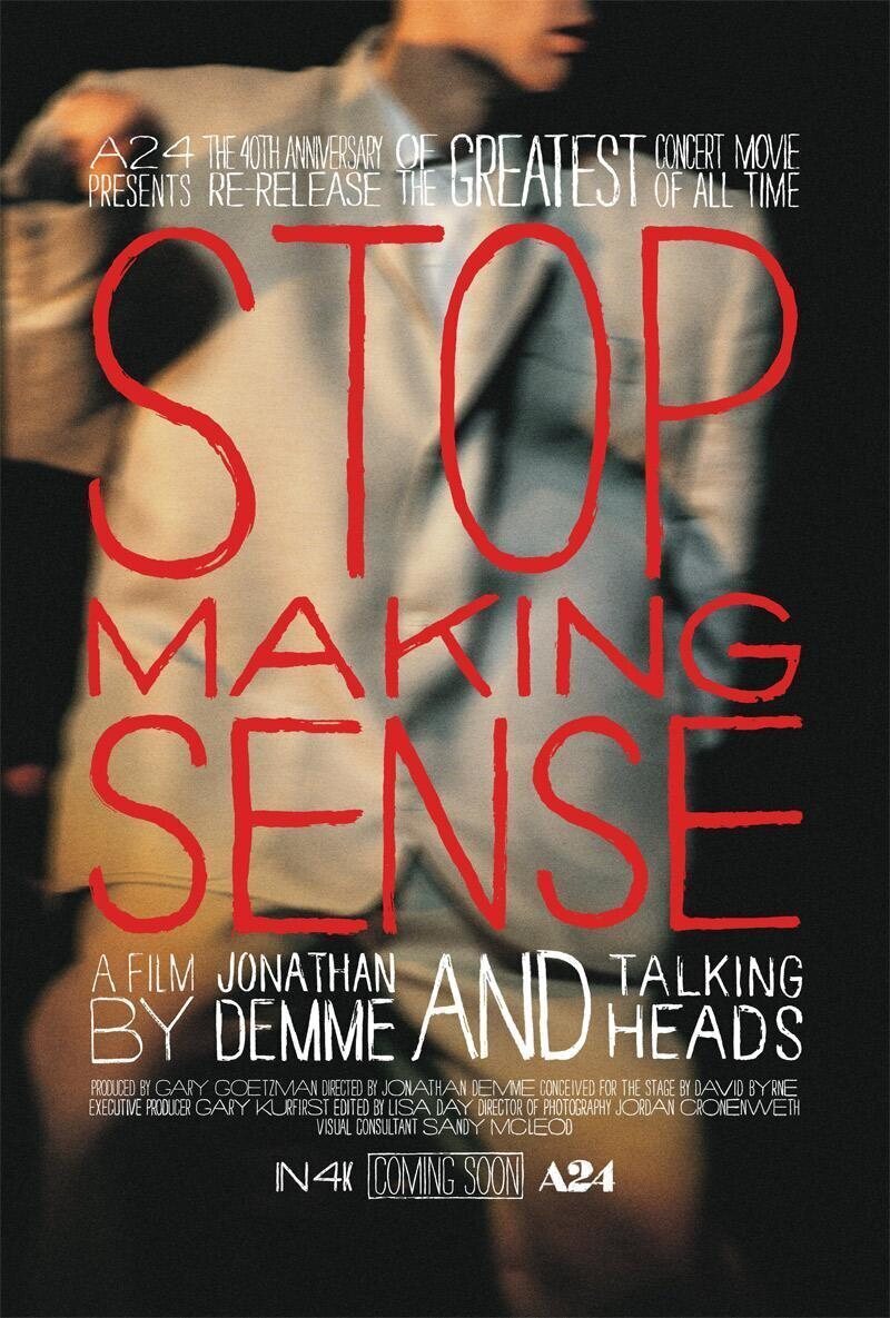 Cartel de Stop Making Sense - Cartel EEUU