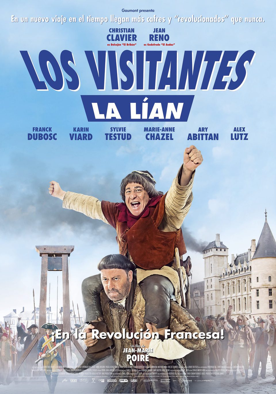 Cartel de Los visitantes la lían (en la Revolución Francesa) - España