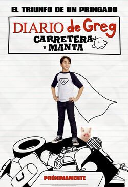 Cartel de Diario de Greg: carretera y manta