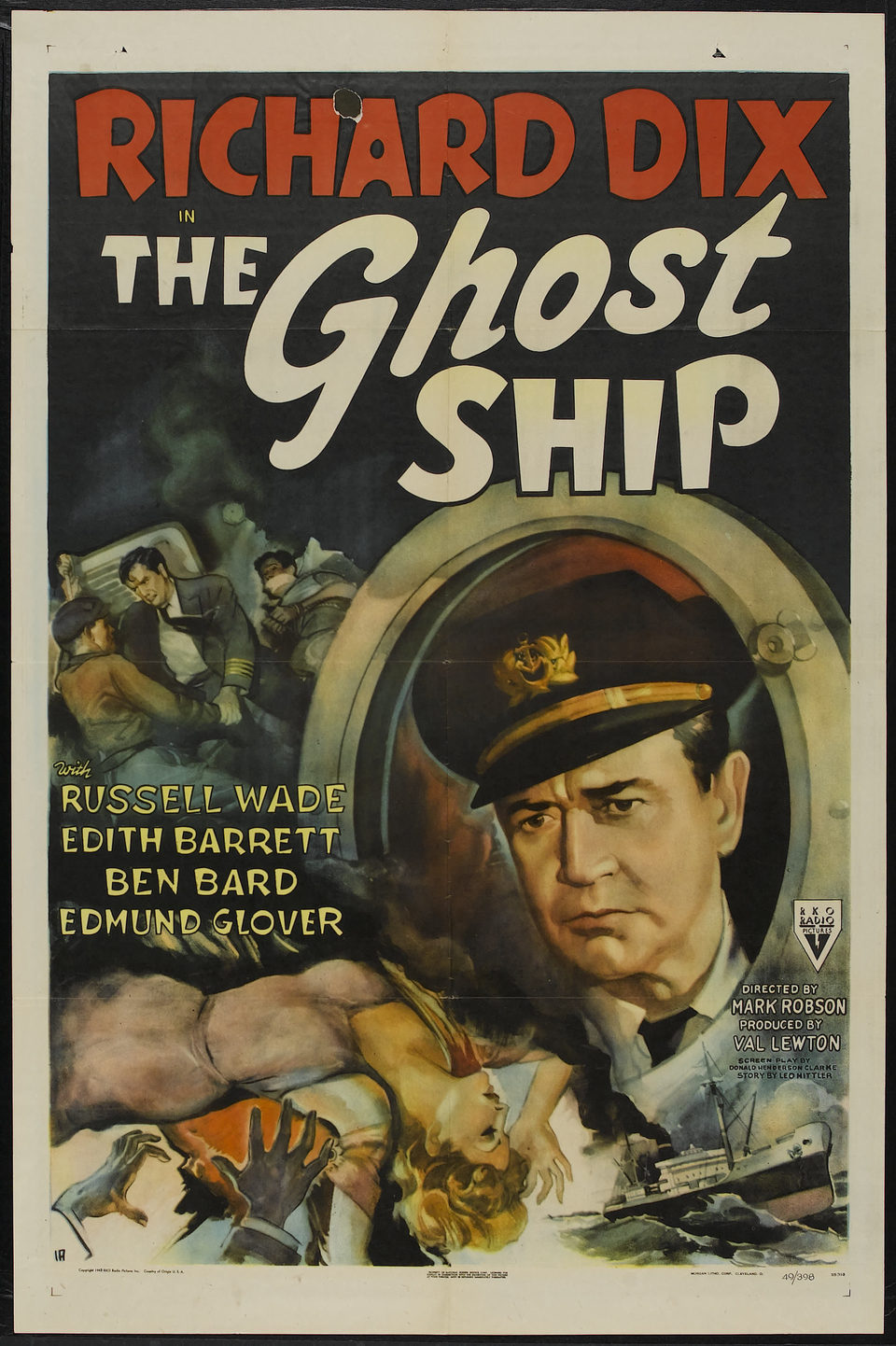 Cartel de El barco fantasma - EEUU