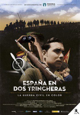 Cartel de España en dos trincheras: la Guerra Civil en color - España