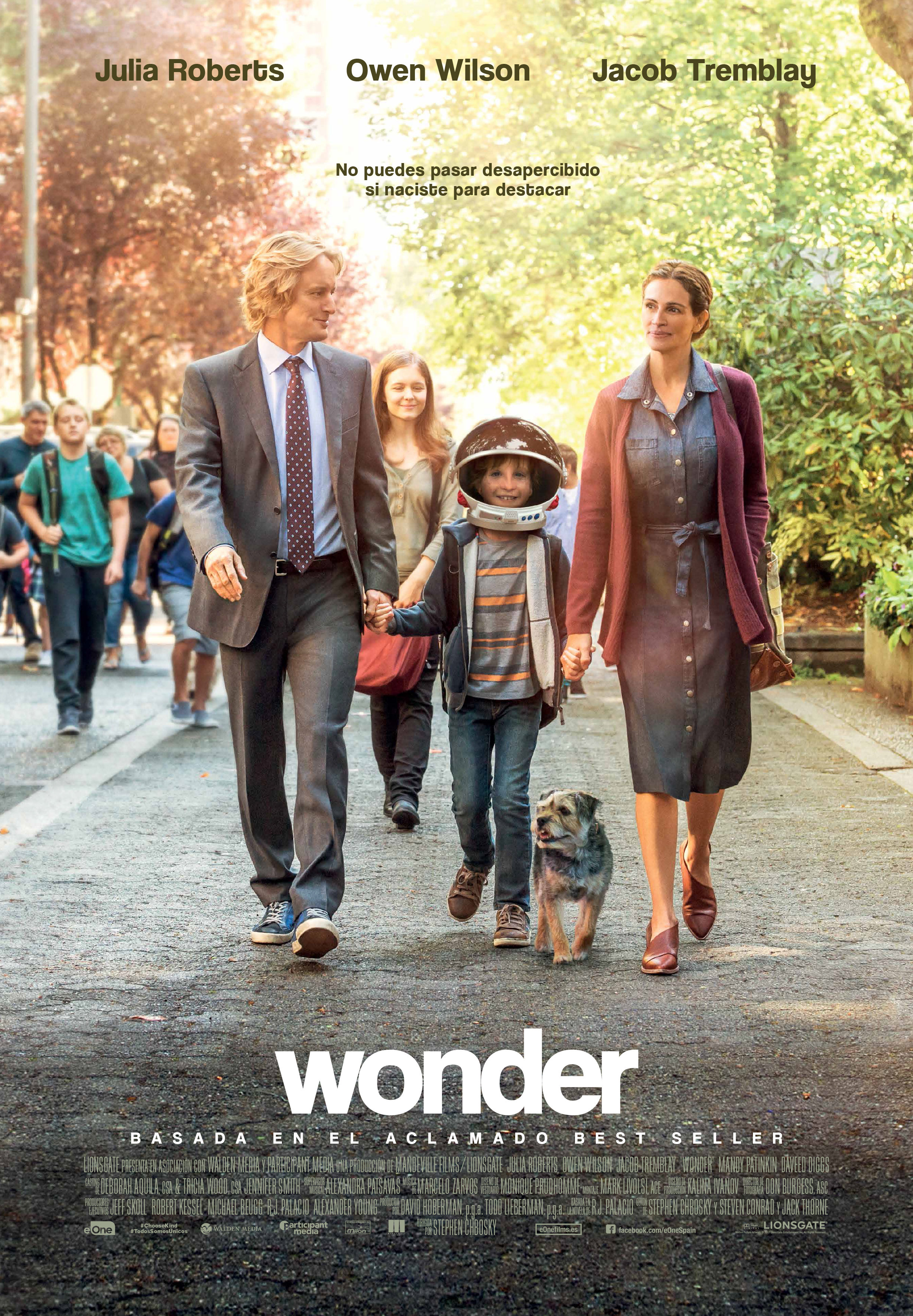 Cartel Cartel final espaÃ±ol de 'Wonder'