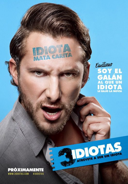 Cartel de 3 idiotas - Teaser póster Emiliano