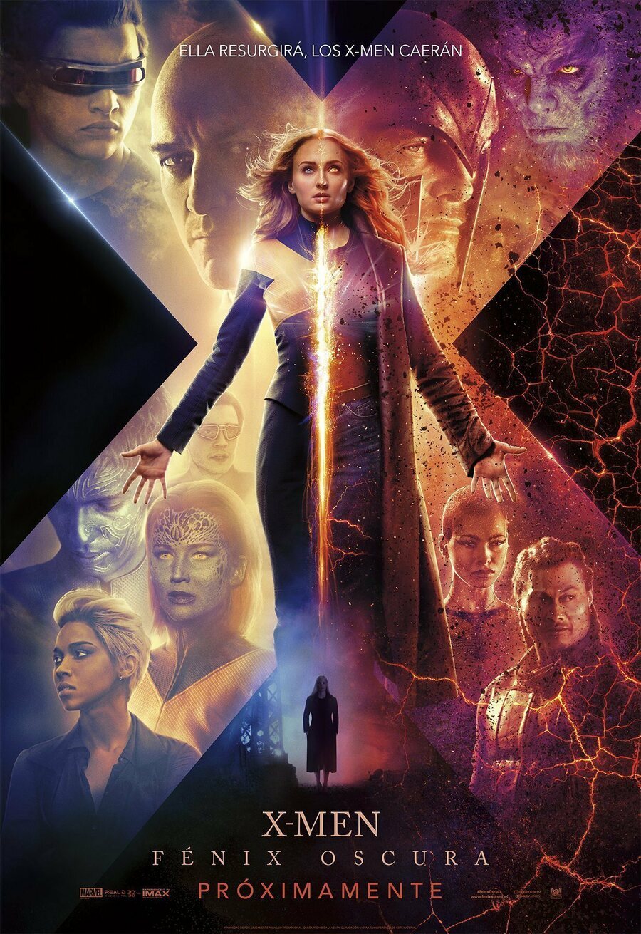 Cartel PÃ³ster espaÃ±ol de 'X-Men: FÃ©nix Oscura'