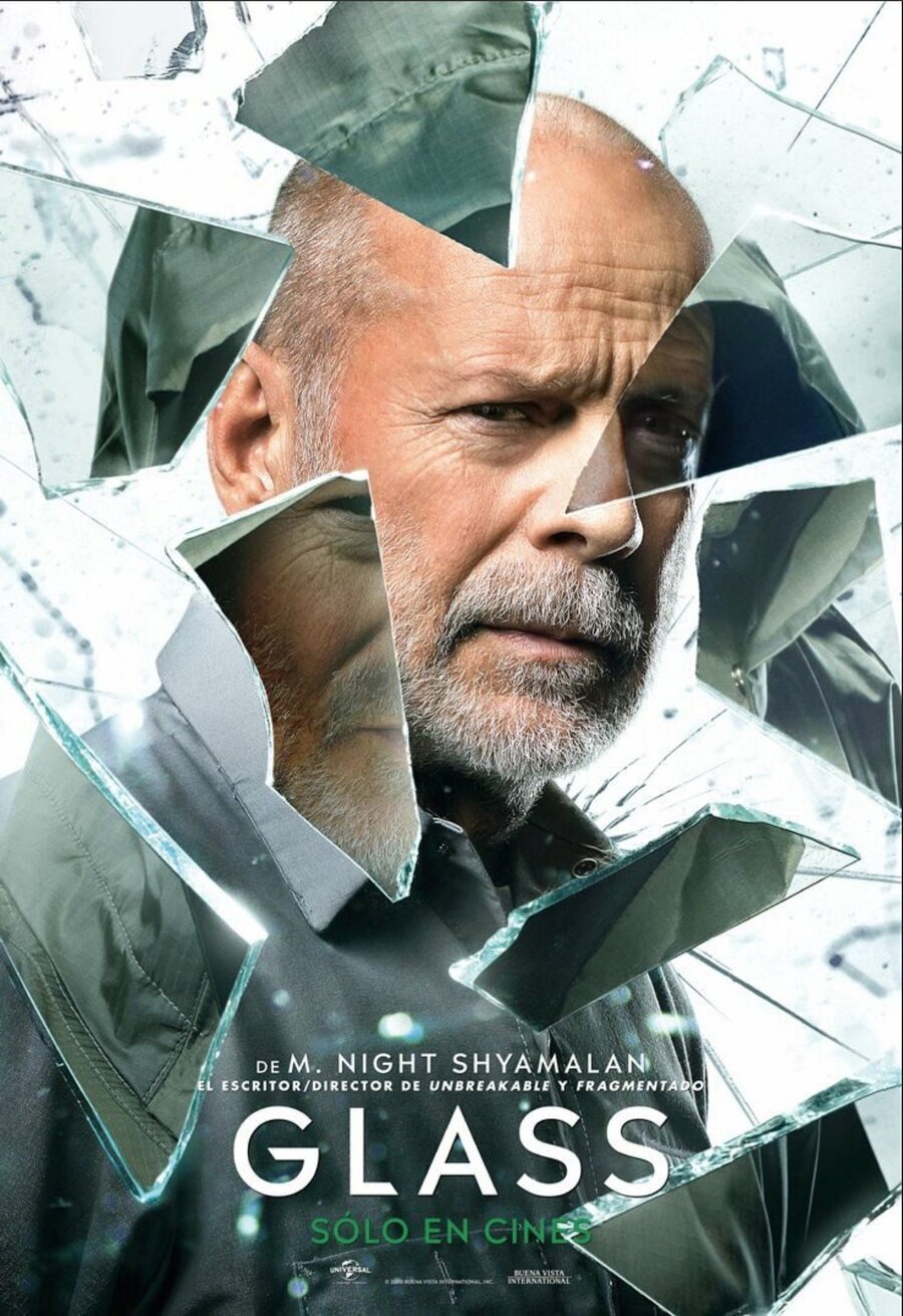 Cartel de Glass (Cristal) - Bruce Willis