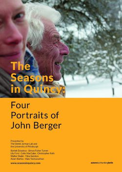 Cartel de Seasons In Quincy: The Four Portraits Of John Berger