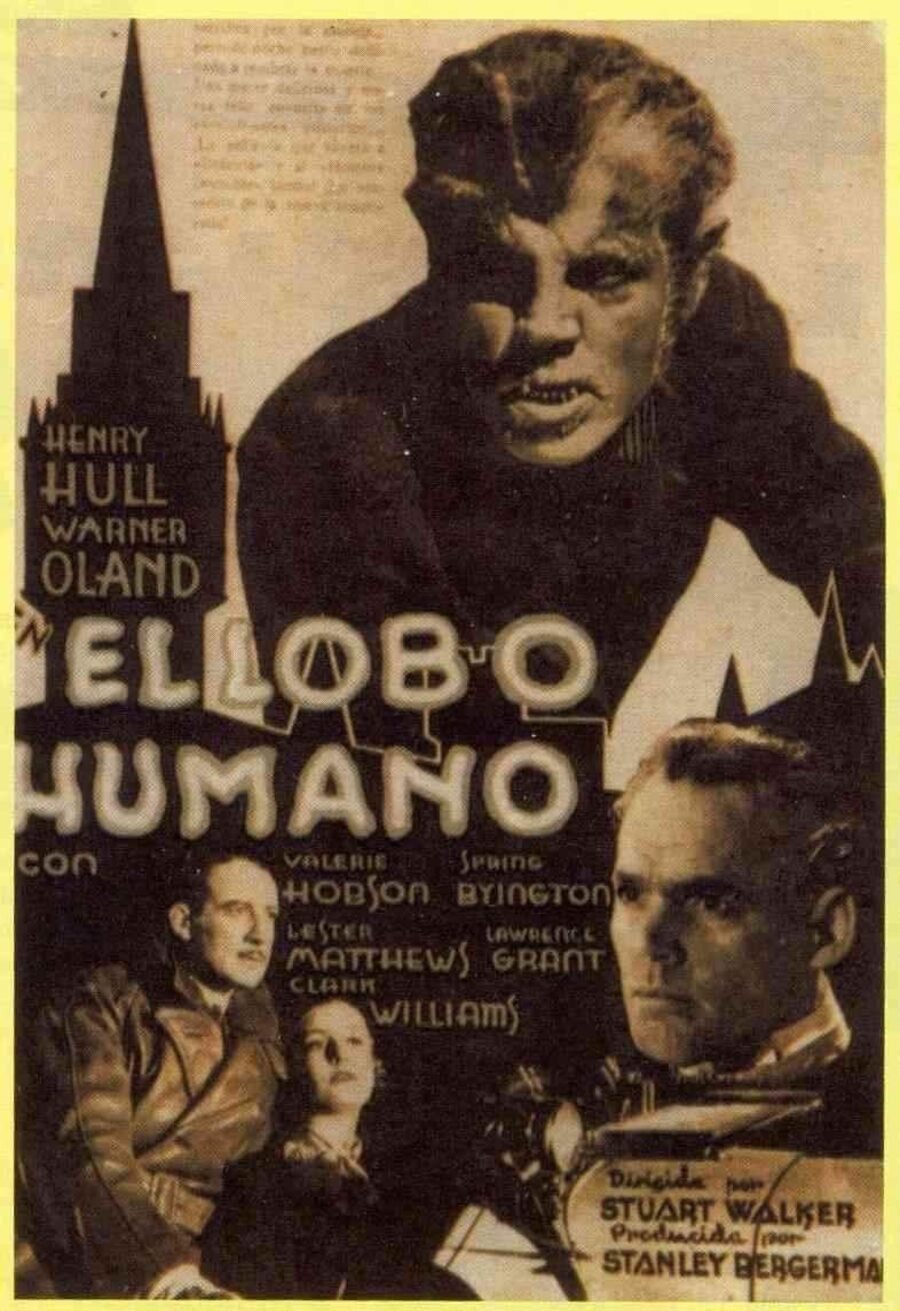 Cartel de El lobo humano - El lobo humano