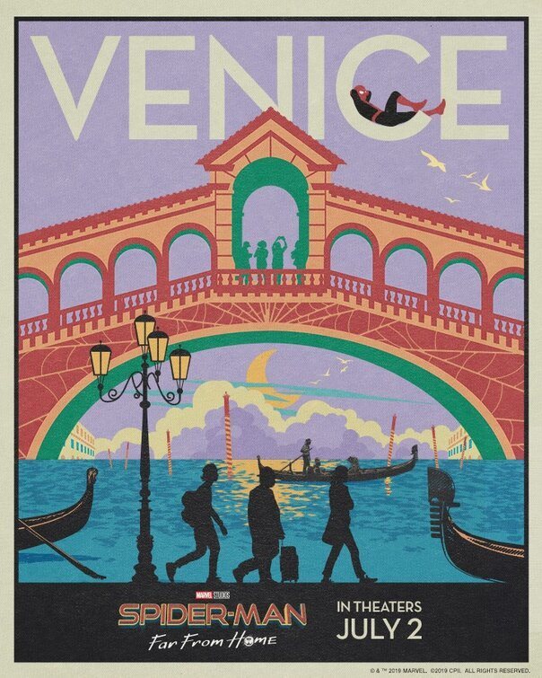 Cartel de Spider-Man: Lejos de casa - Postal Venecia