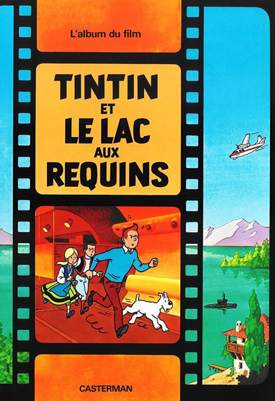 Cartel de Tintín en el lago de los tiburones - Francia