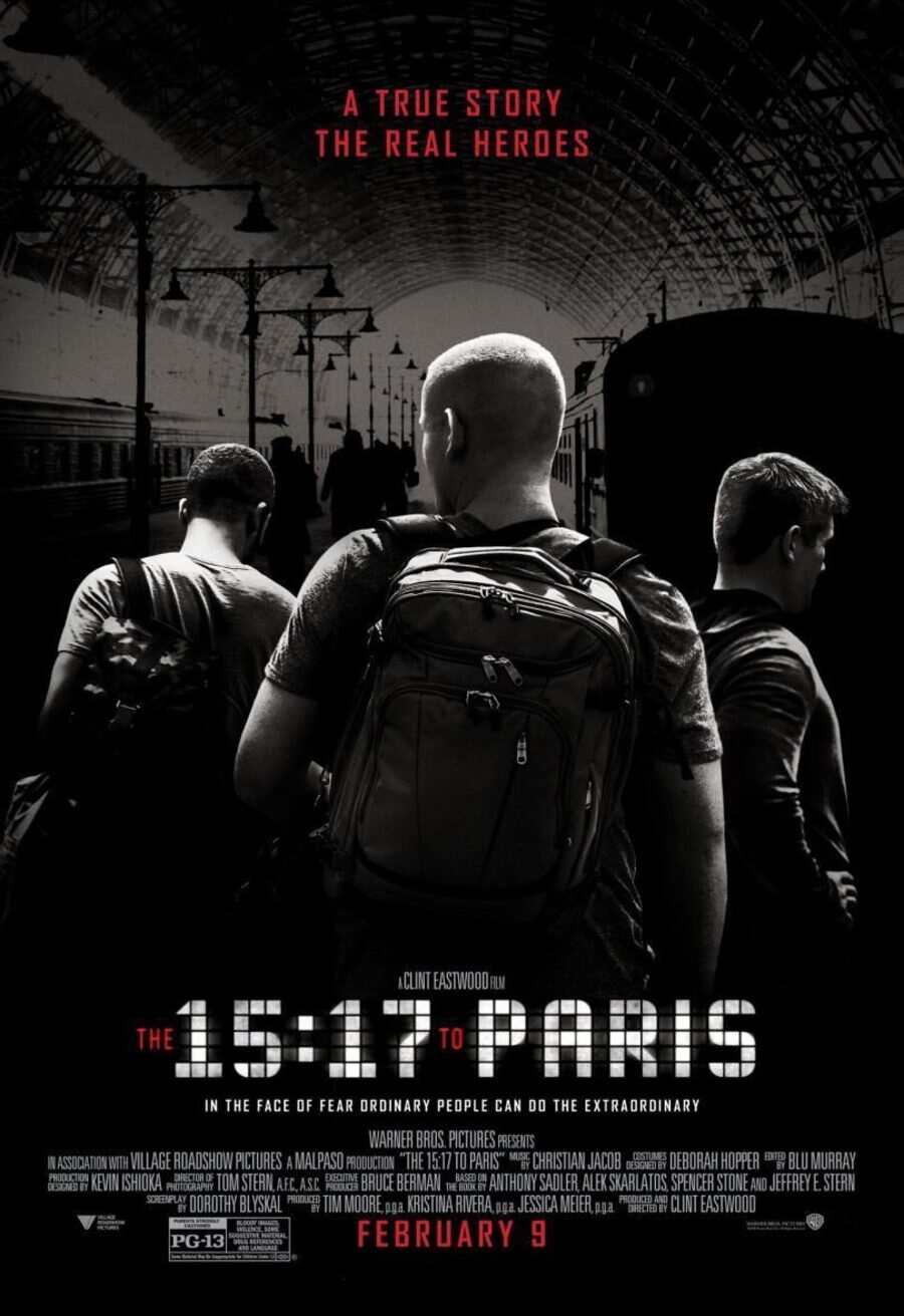 Cartel de 15:17 Tren a Paris - Póster inglés