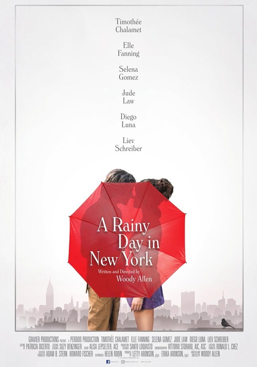 Cartel de Día de lluvia en Nueva York - Primer póster