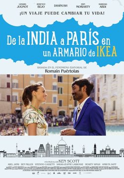 Cartel de De la India a París en un armario de Ikea