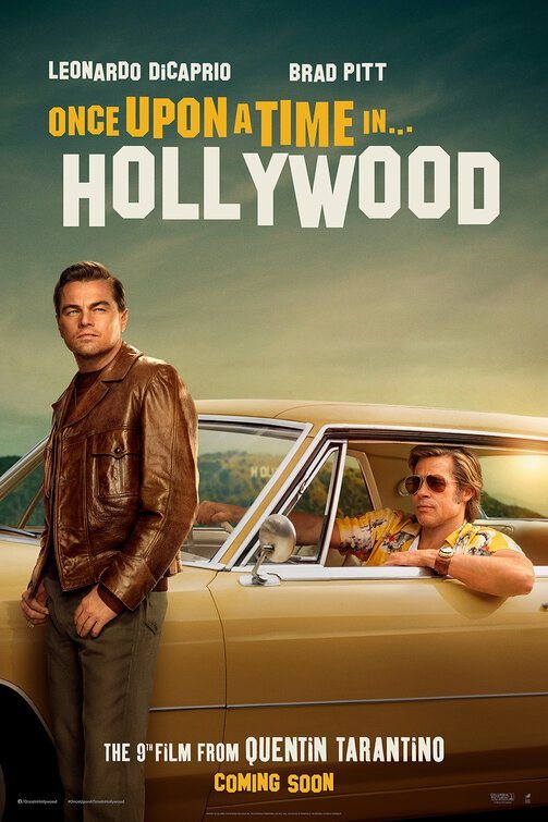 Cartel de Érase una vez en... Hollywood - DiCaprio y Pitt