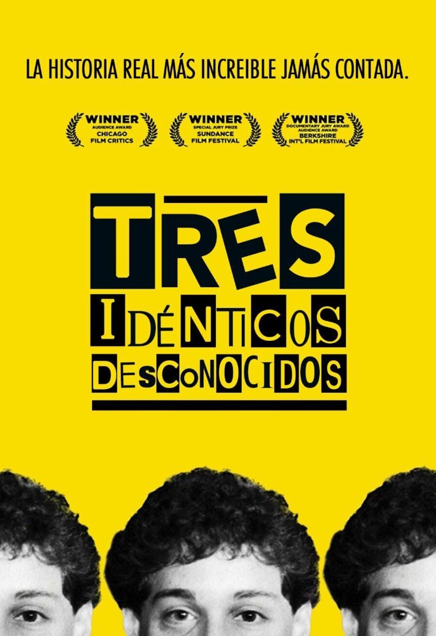 Cartel de Tres idénticos desconocidos - Póster español 'Tres idénticos desconocidos'