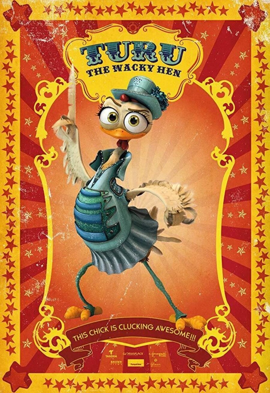 Cartel de La Gallina Turuleca - Póster inglés 'Turu the wacky hen'