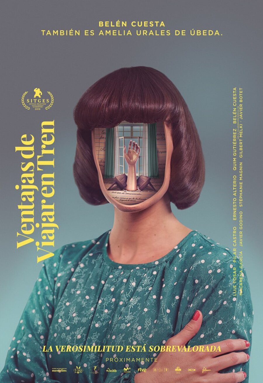Cartel de Ventajas de viajar en tren - Belén Cuesta