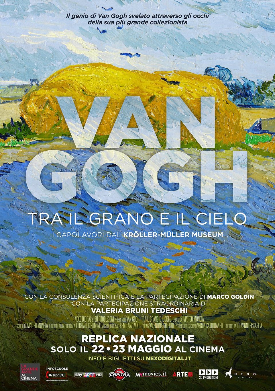 Cartel de Van Gogh de los campos de trigo bajo los cielos nublados - Original