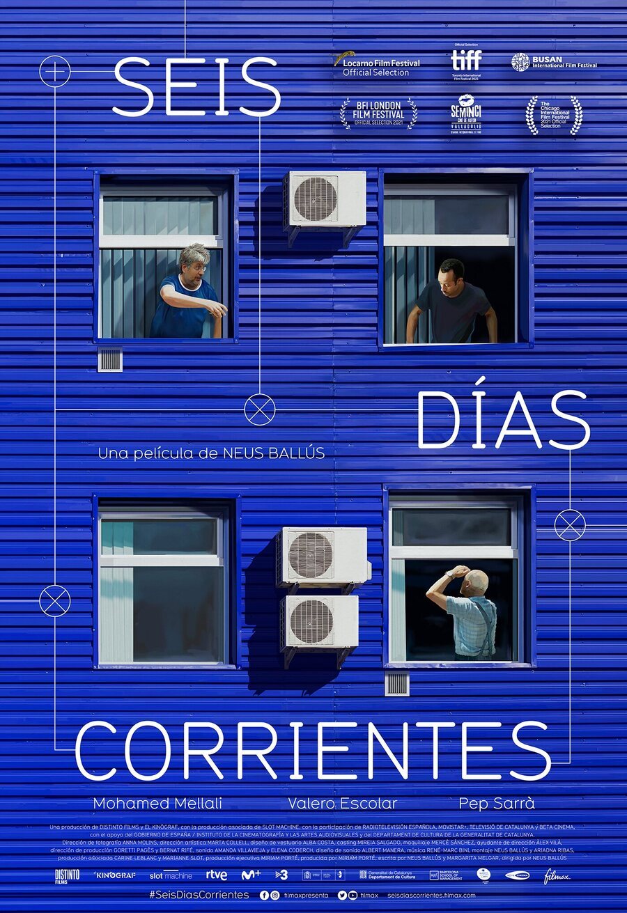 Cartel de Seis días corrientes - Español