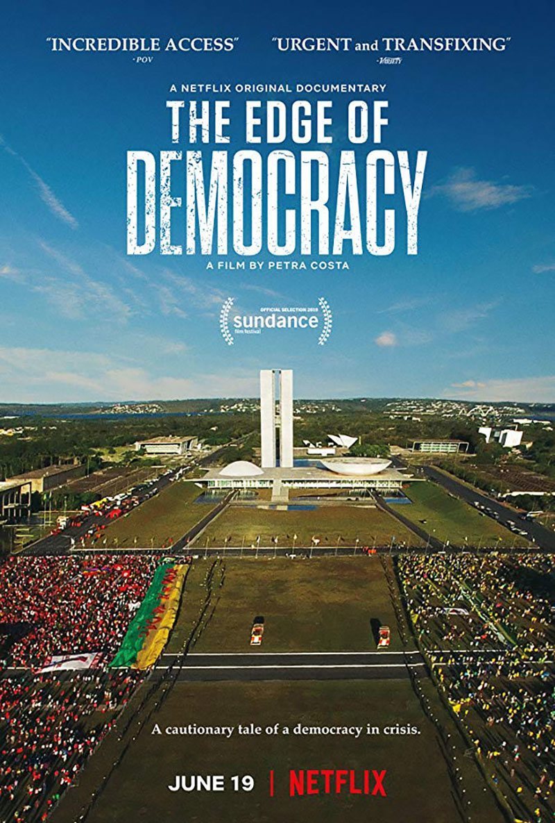 Cartel de La democracia en peligro - La democracia en peligro