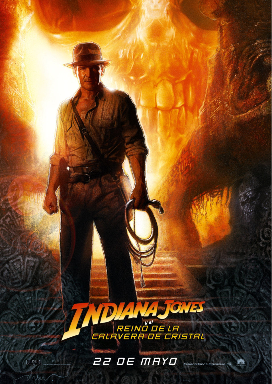 Cartel de Indiana Jones y el Reino de la Calavera de Cristal - España