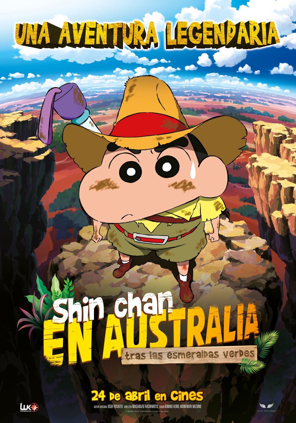 Cartel de Shin Chan en Australia. Tras las esmeraldas verdes - España #2