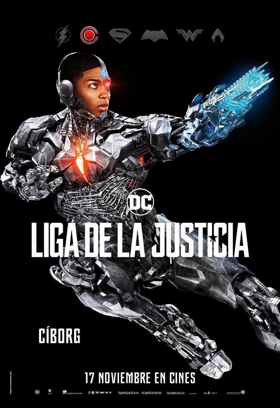 Cartel de Liga de la Justicia - Cíborg