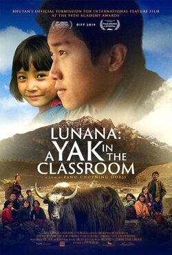Cartel de Lunana, a yak in the classroom