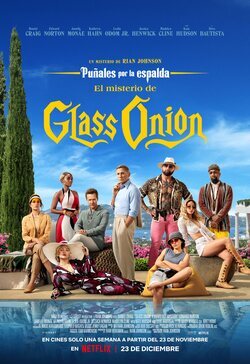 Cartel de Puñales por la espalda: El misterio de Glass Onion