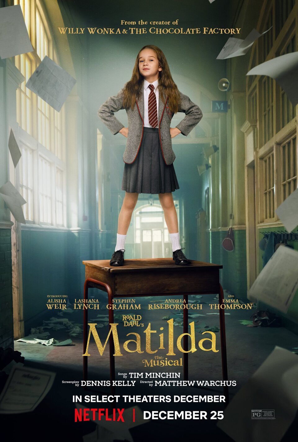 Cartel de Matilda, de Roald Dahl: El musical - Reino Unido