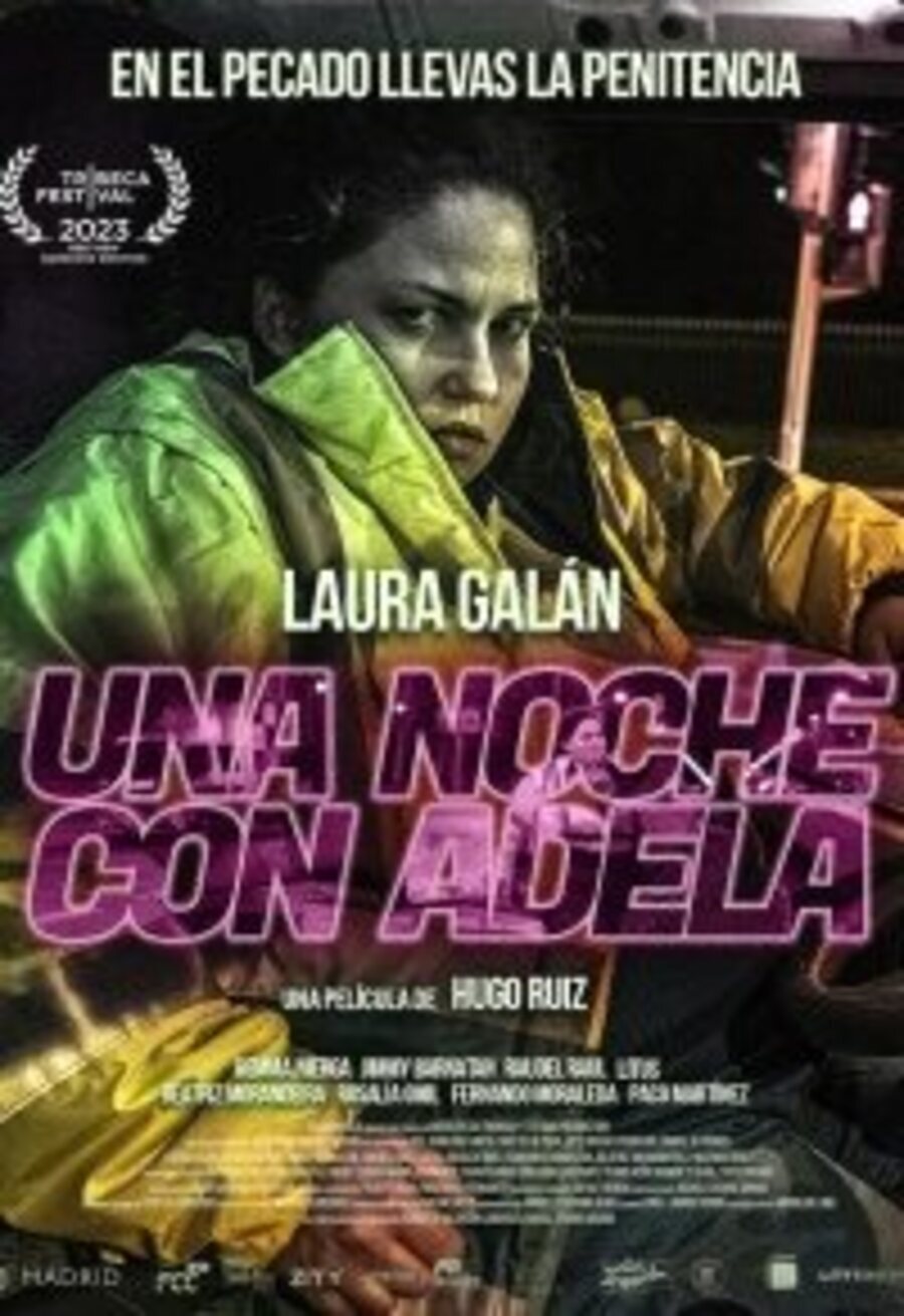 Cartel de Una noche con Adela - Póster español