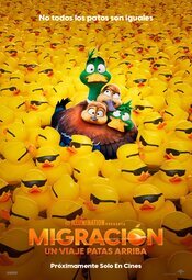 Cartel de Migración. Un viaje patas arriba